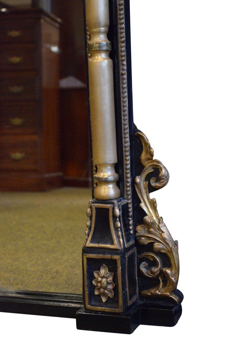 Superb Large Victorian Gilt Wall Mirror Overmantel H164cm - Image 6